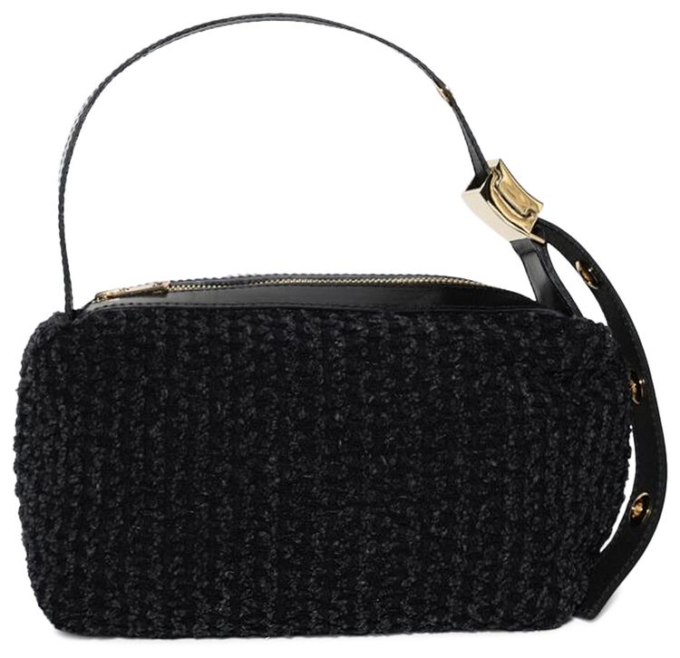 Sacai Punched Denim Pochette Bag Black