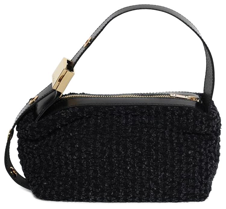 Sacai Punched Denim Pochette Bag Black