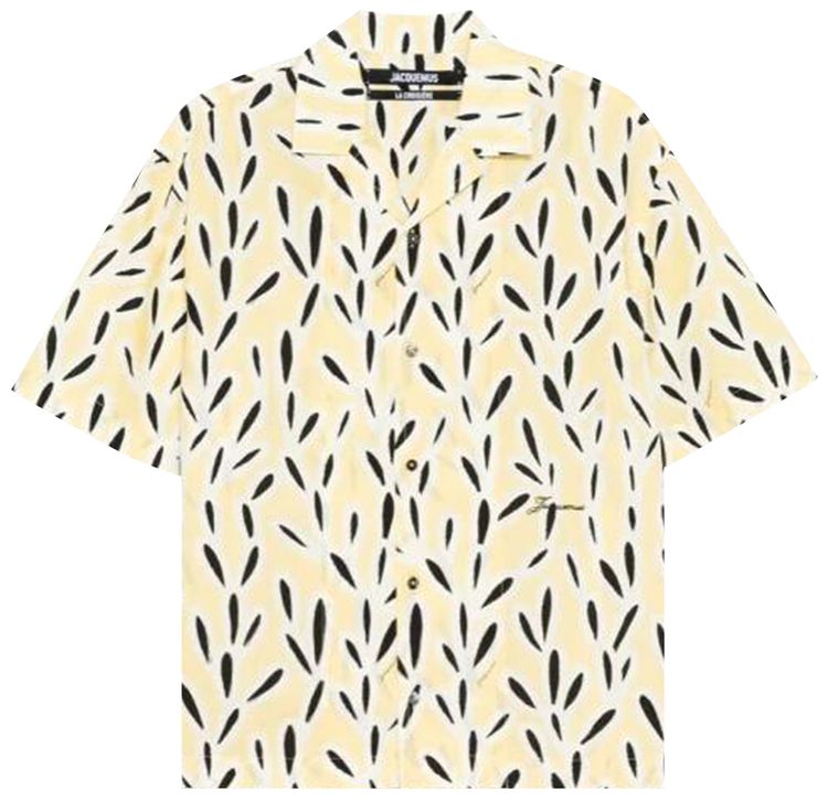 Jacquemus La Chemise Jean Print YellowBlack