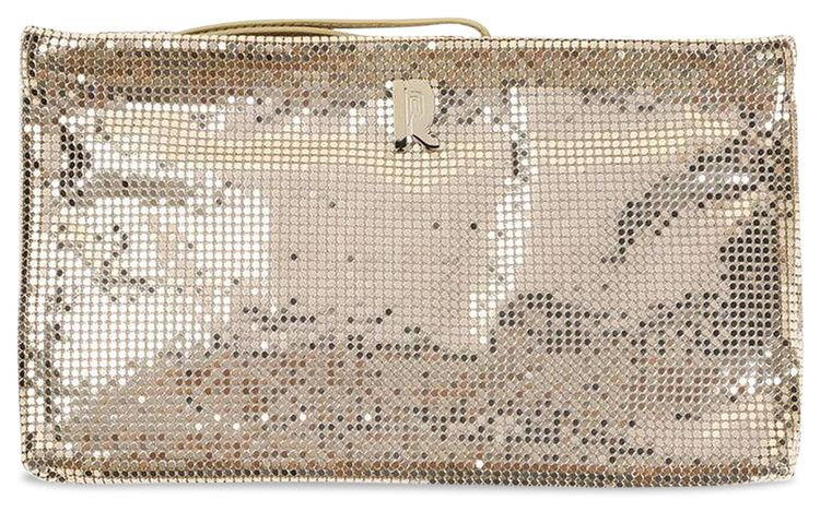 Rabanne Mesh Clutch Bag Gold