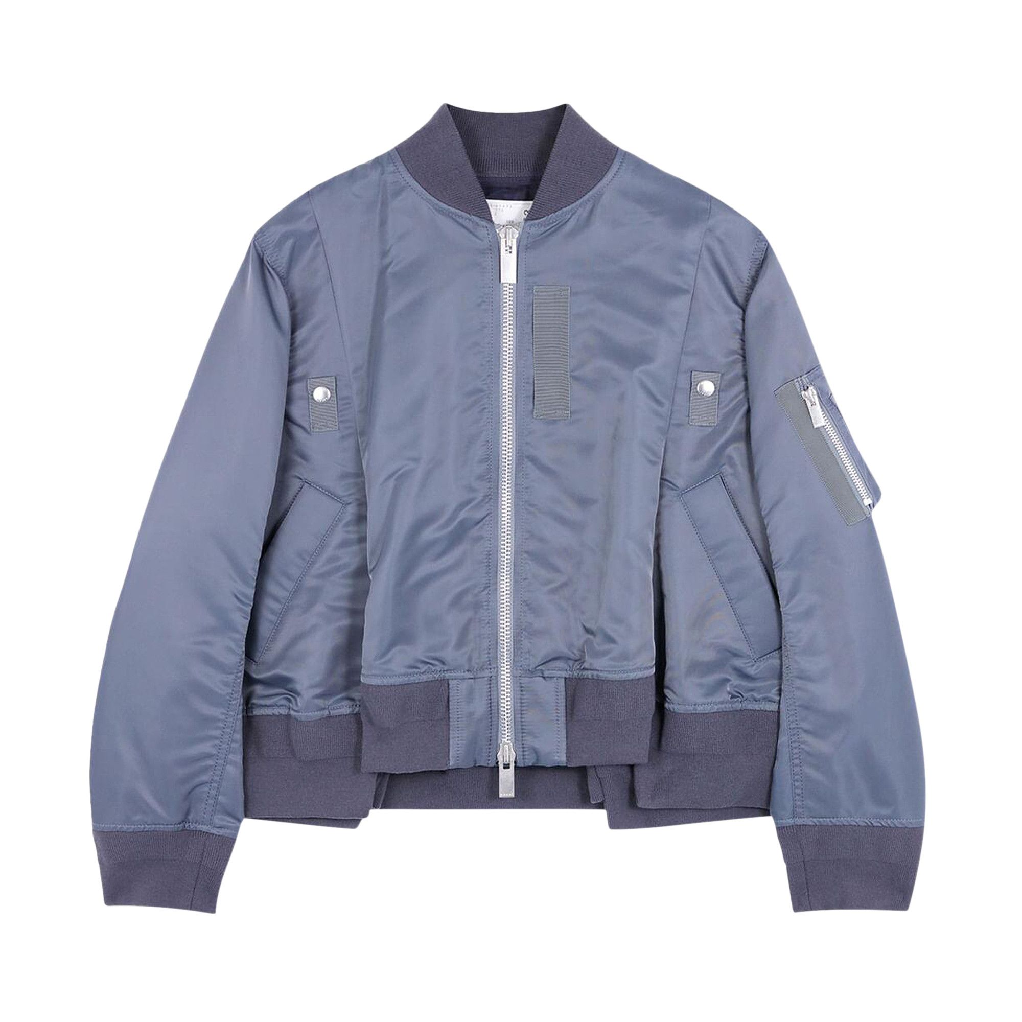 Buy Sacai Nylon Twill Blouson 'Blue Grey' - 25 07673 375 | GOAT