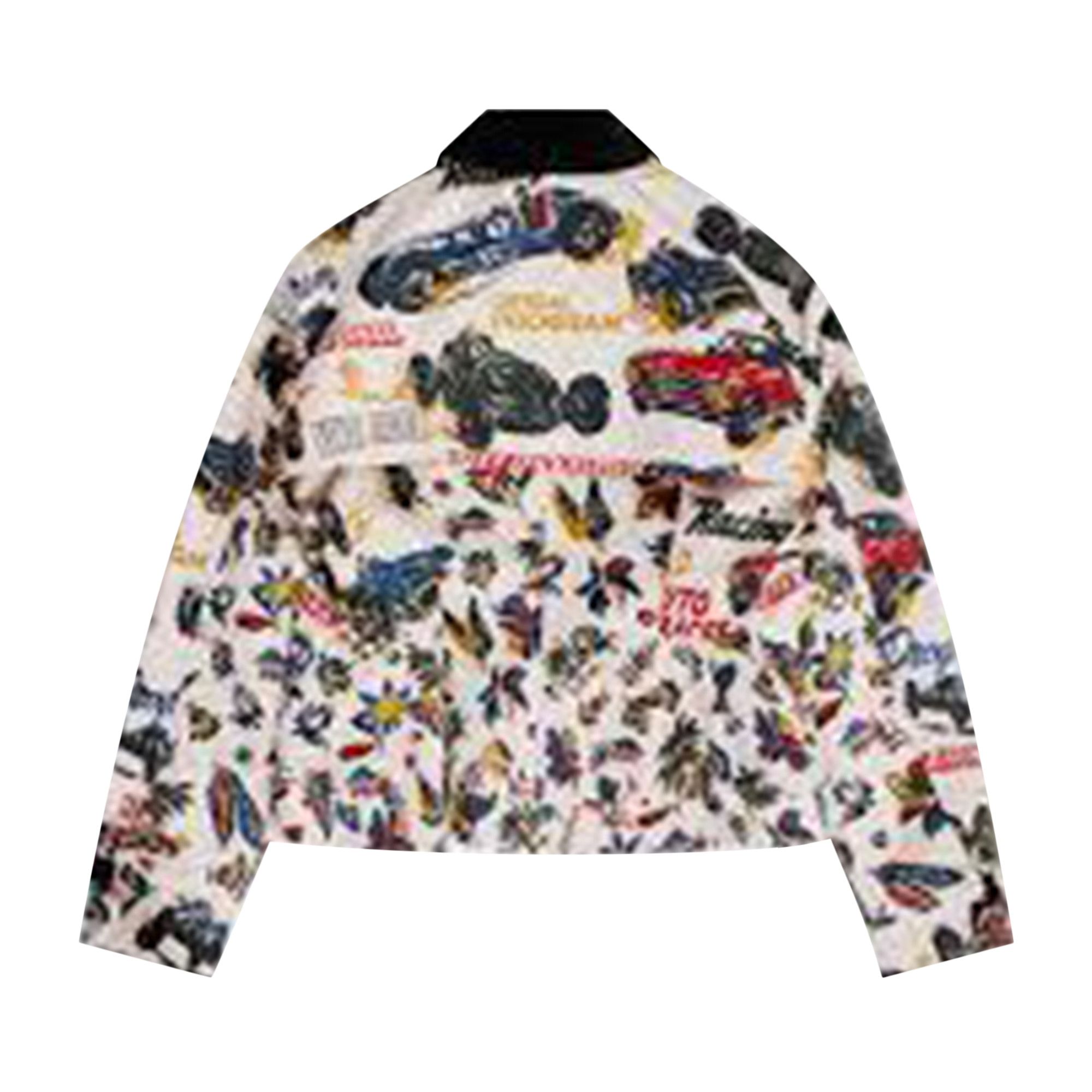 Buy Sacai Car Race/Tropical Print Jacket 'Ivory' - 25 07725