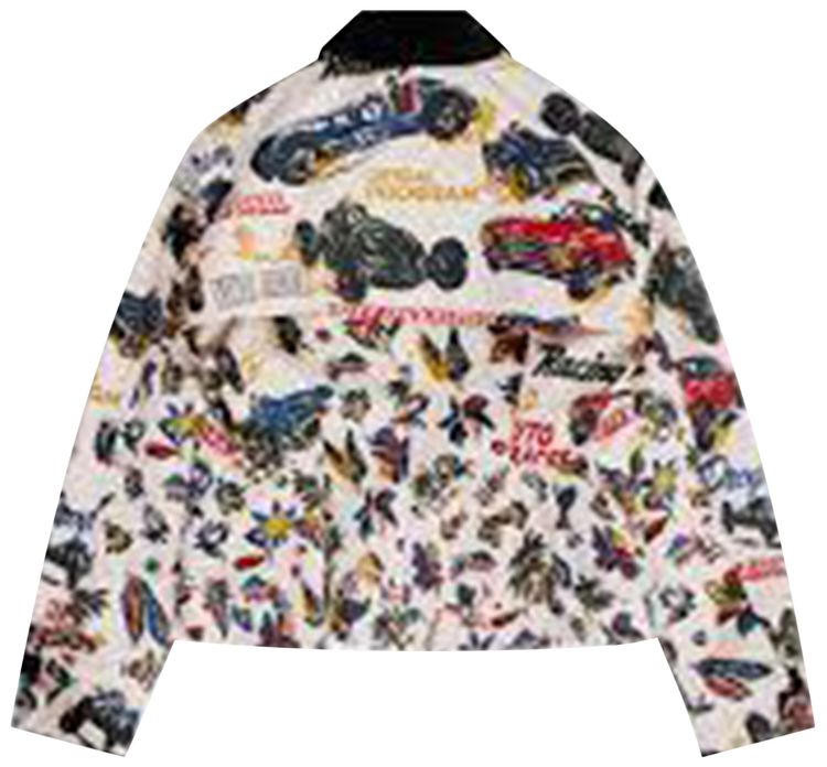 Sacai Car RaceTropical Print Jacket Ivory