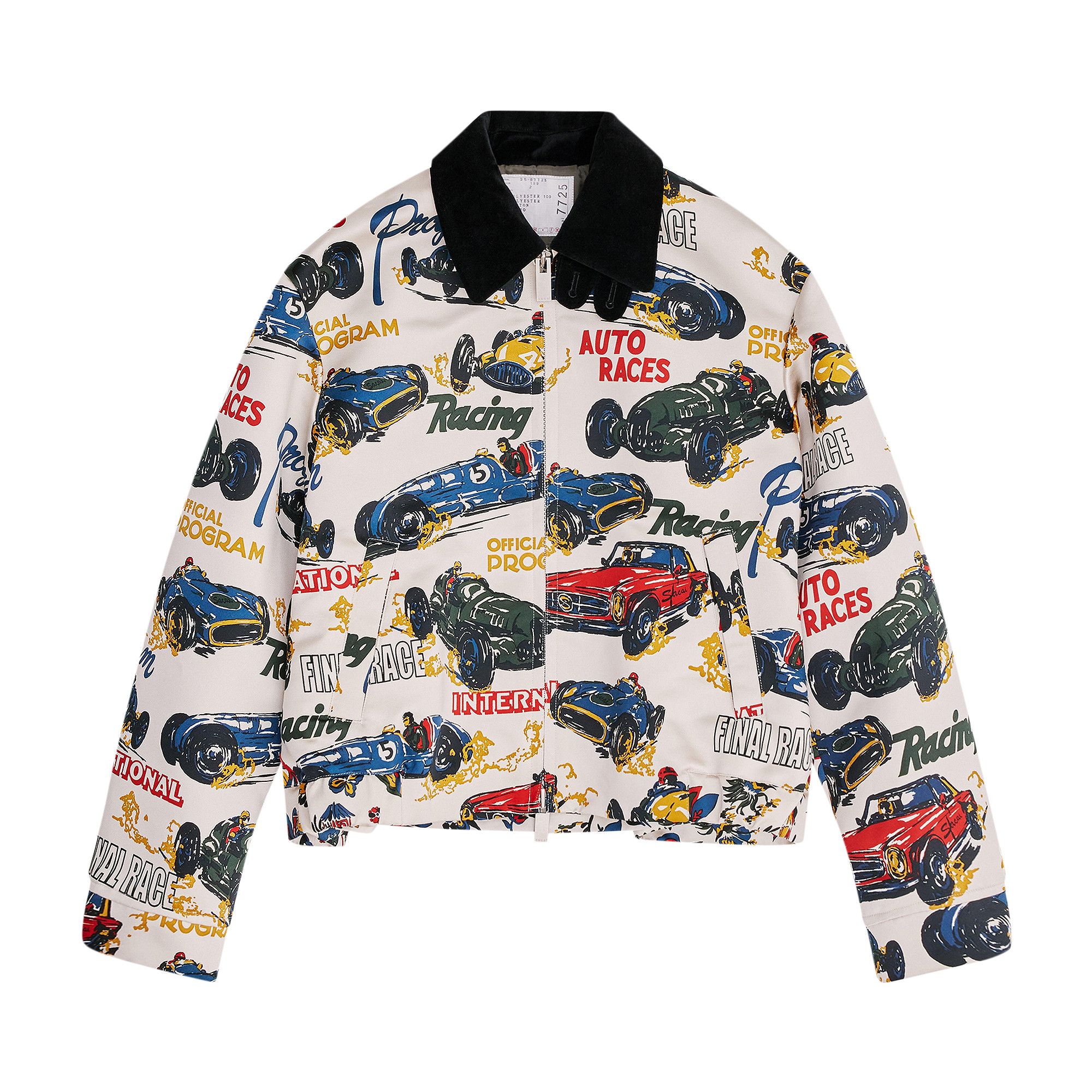 トップス SACAI 25SS Car Race Print Knit Blouson sacai Car Race Print Knit Blouson サイズ2 Multicolor Car Race