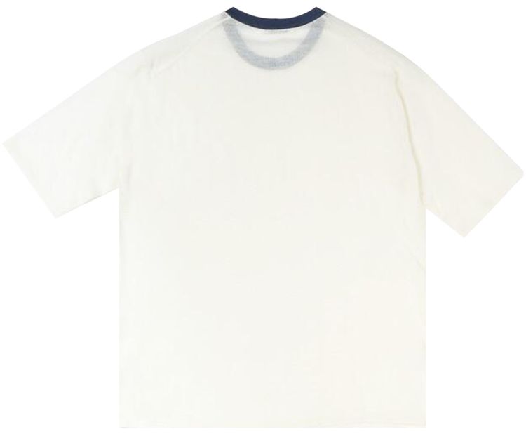 Auralee Hard Twist High Gauge Wool Silk Knit Tee Ivory