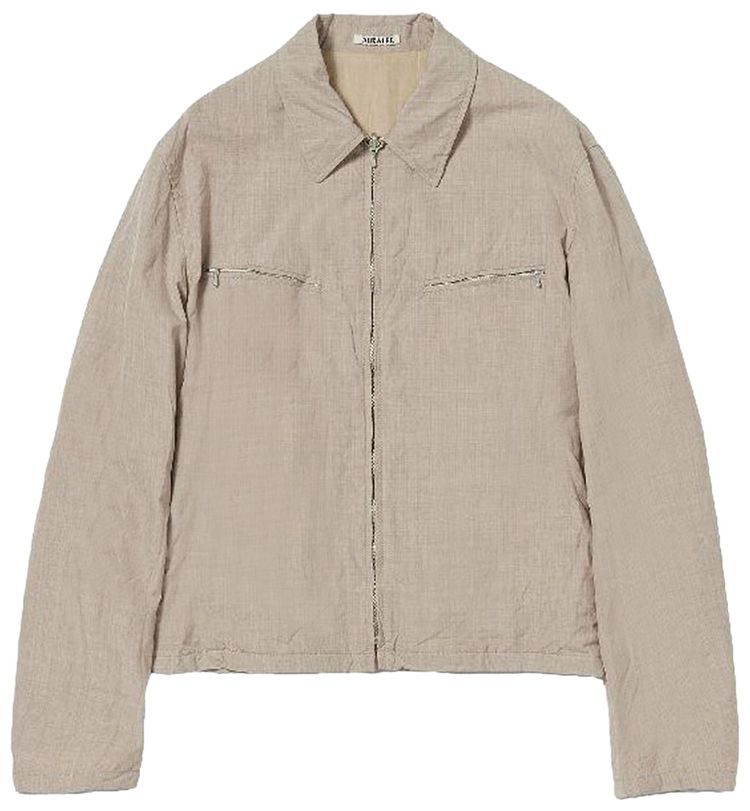 Auralee Wool Poplin Jacket Beige