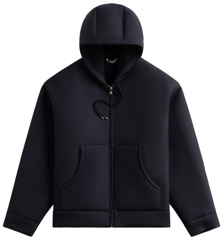 Auralee Sponge Tropical Wool Zip Hoodie Dark Navy