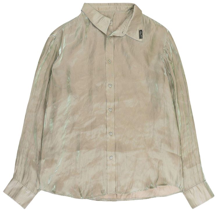 Martine Rose Iridescent Classic Shirt Silver