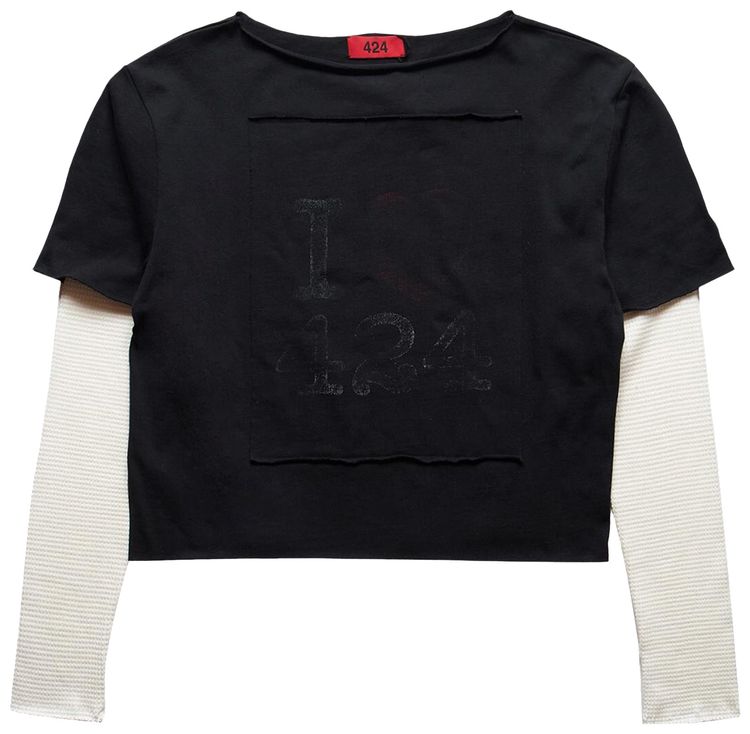 424 Double Sleeve Tee Black