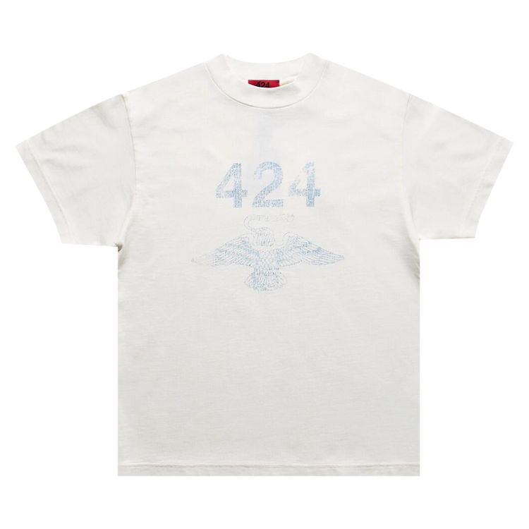 424 Military Logo Tee White