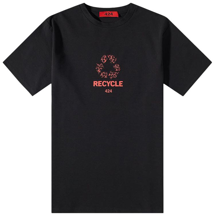 424 Graphic Logo Recycled T Shirt BlackRed