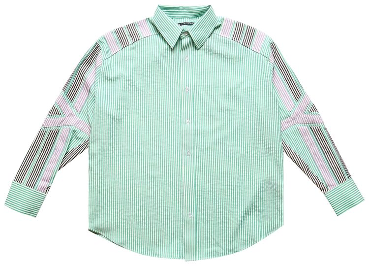 Aris Tatalovich Stripe Skiing Shirt Green