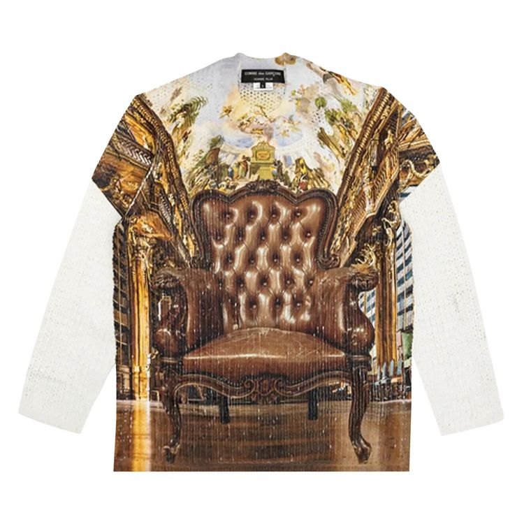 Comme des Garcons Homme Plus Printed Sweater White