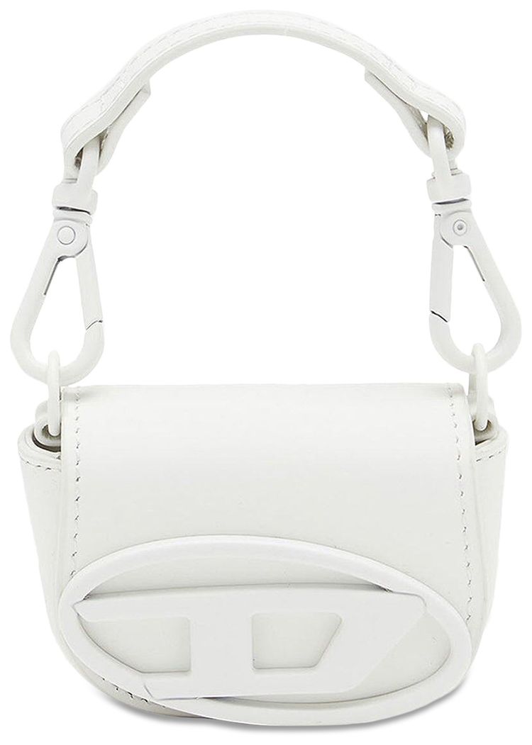 Diesel 1DR Chain XXS Leather Crossbody Bag White