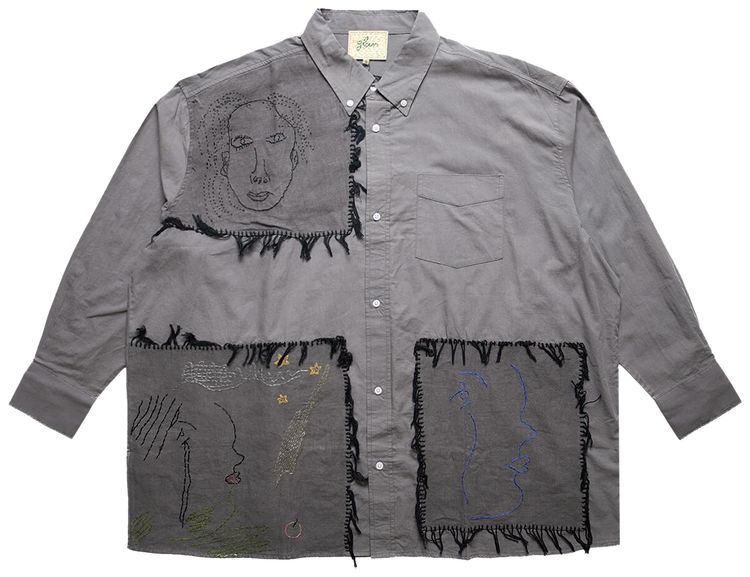 Glass Cypress Faces Shirt Grey