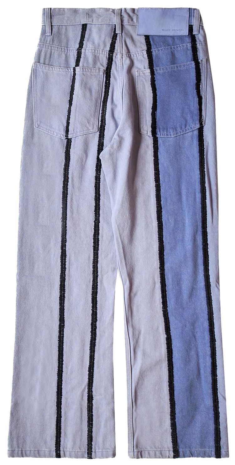 Glass Cypress Panelled Flare Denim Purple