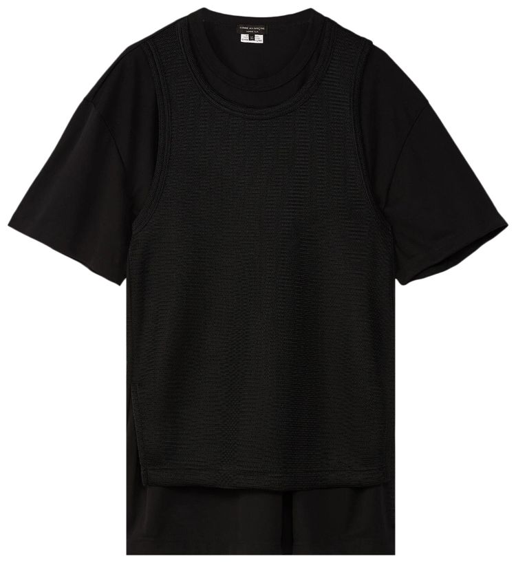 Comme des Garcons Homme Plus Layered Short Sleeve T Shirt Black