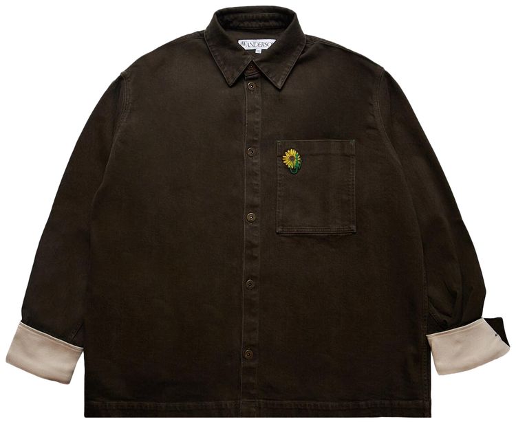 JW Anderson Oversized Denim Shirt Brown