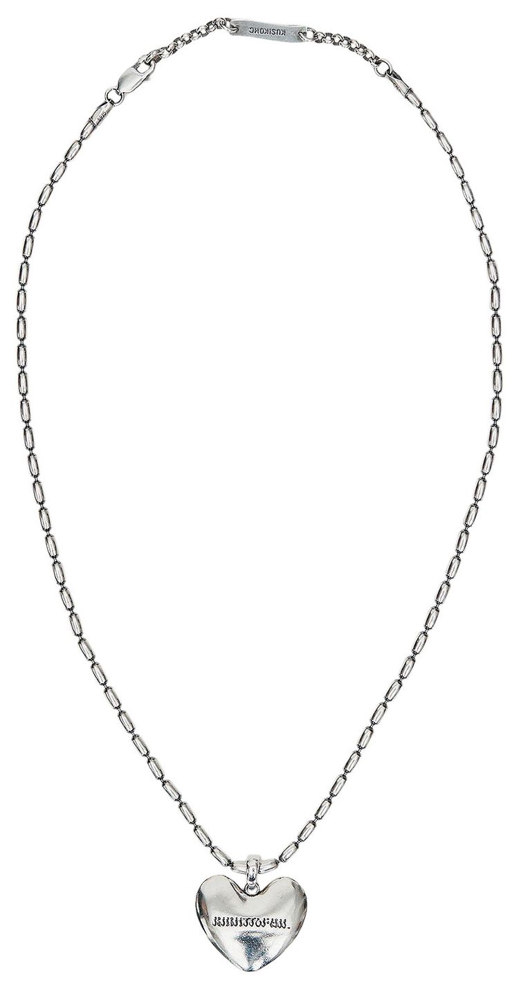 KUSIKOHC Right To Fail Heart Necklace Grey