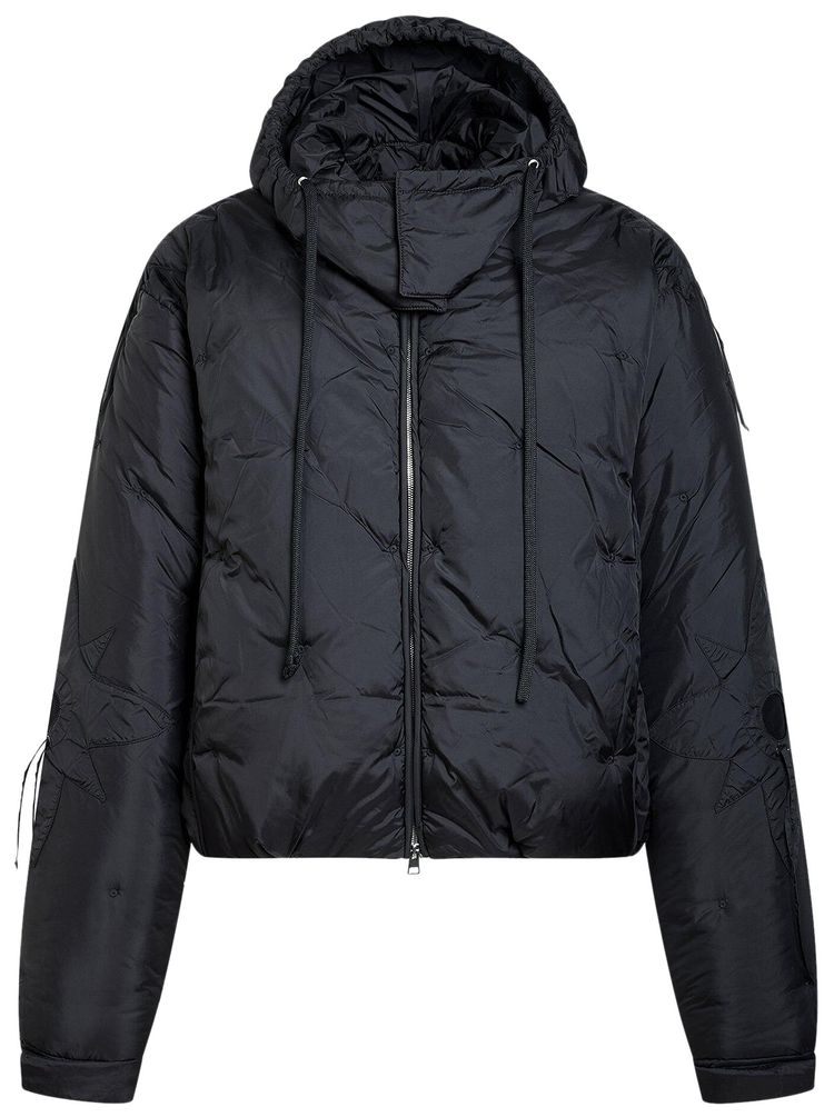 KUSIKOHC Flower Puffer Jacket Black