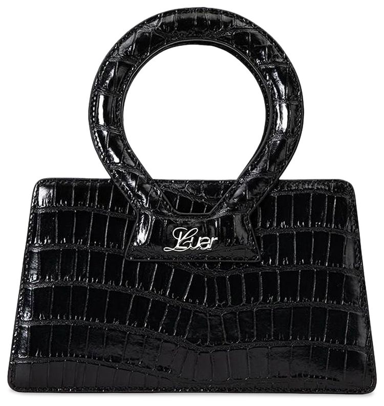 Luar Small Ana Bag Black Croc