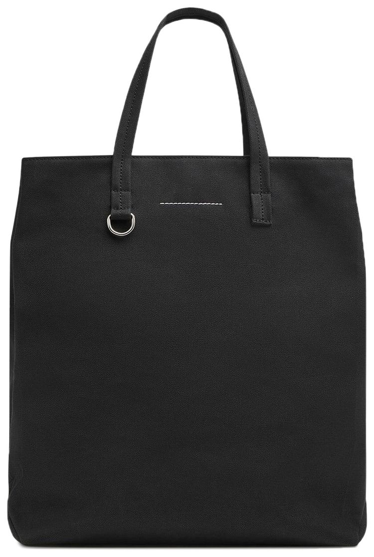 MM6 Maison Margiela Shopping Canvas Logo Tote Bag Black