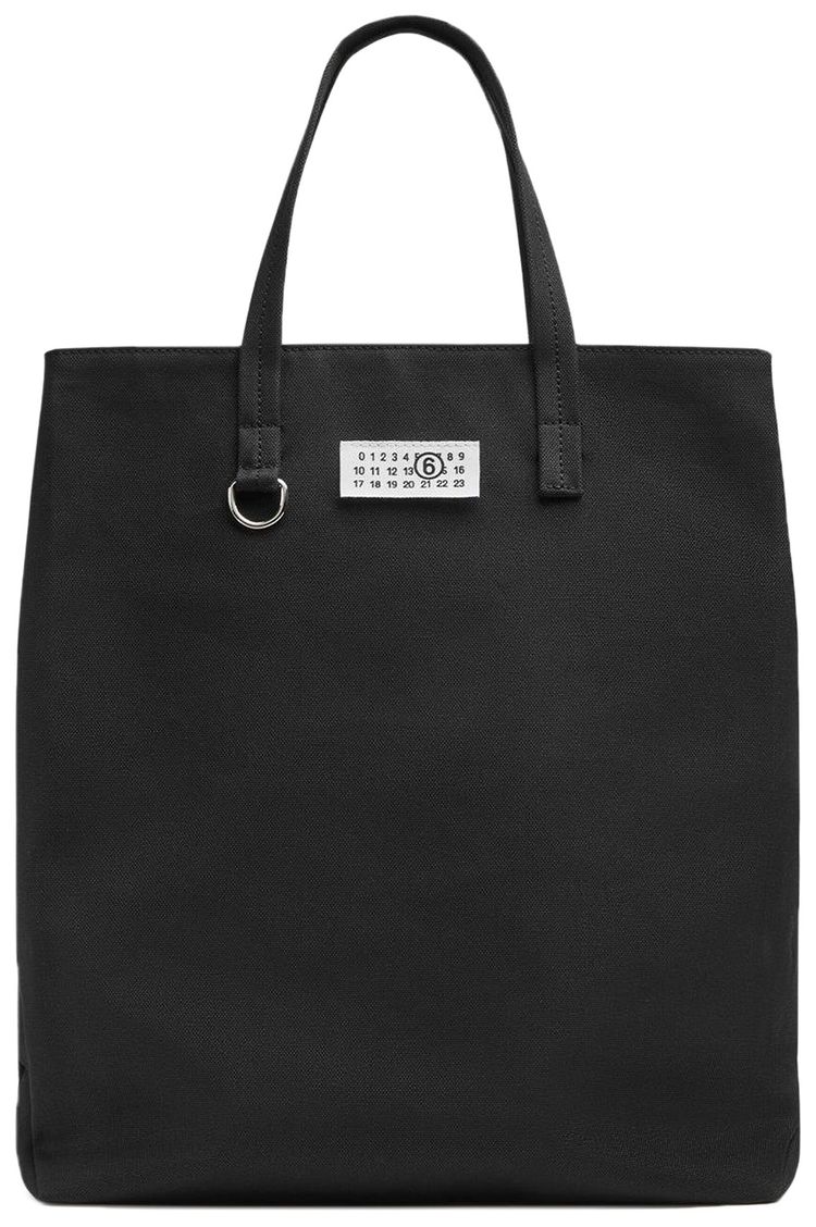 MM6 Maison Margiela Shopping Canvas Logo Tote Bag Black