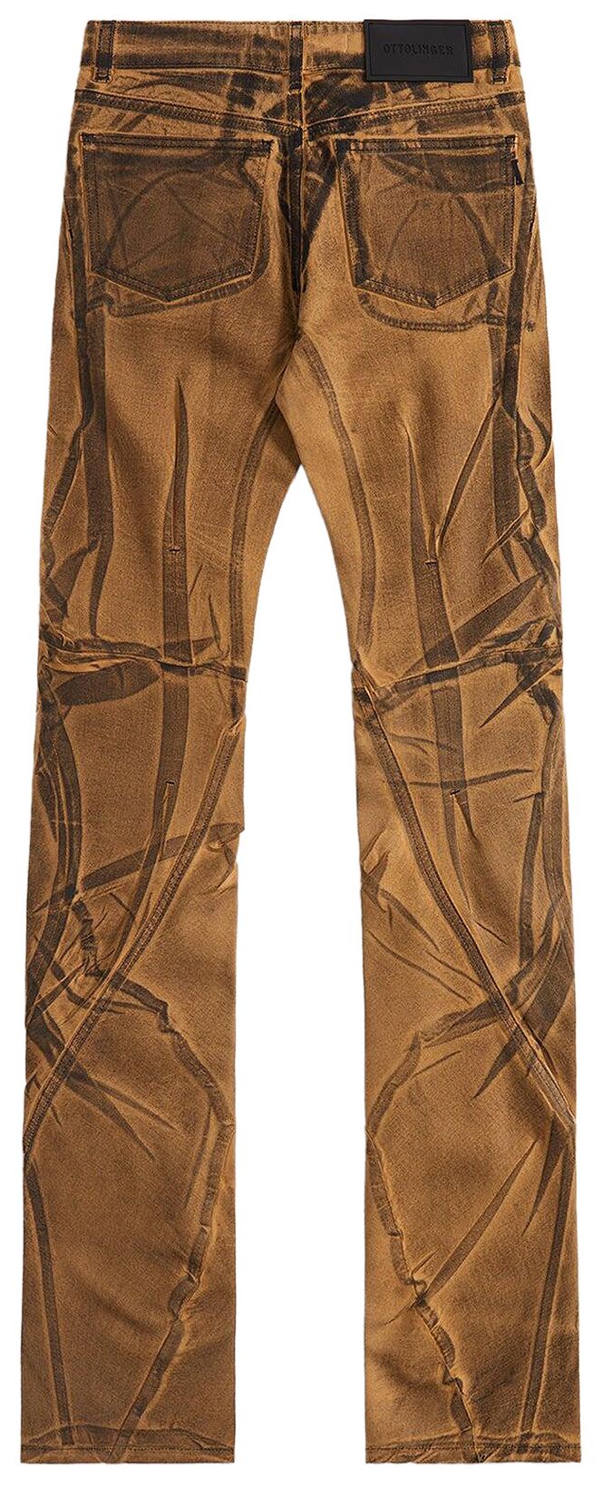 Ottolinger Drape Denim Pants Brown