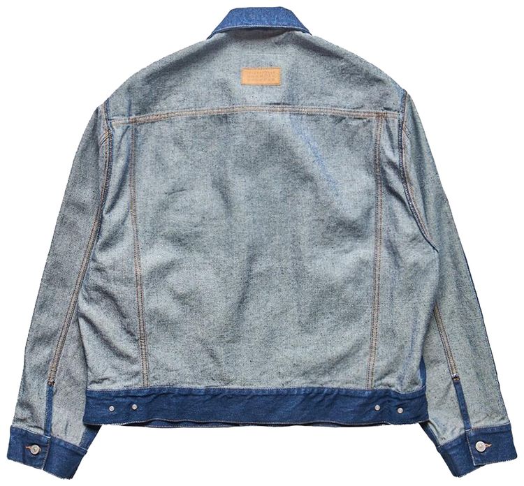 MM6 Maison Margiela Split Reversed Denim Jacket Blue