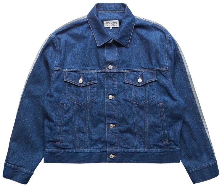 MM6 Maison Margiela Split Reversed Denim Jacket Blue