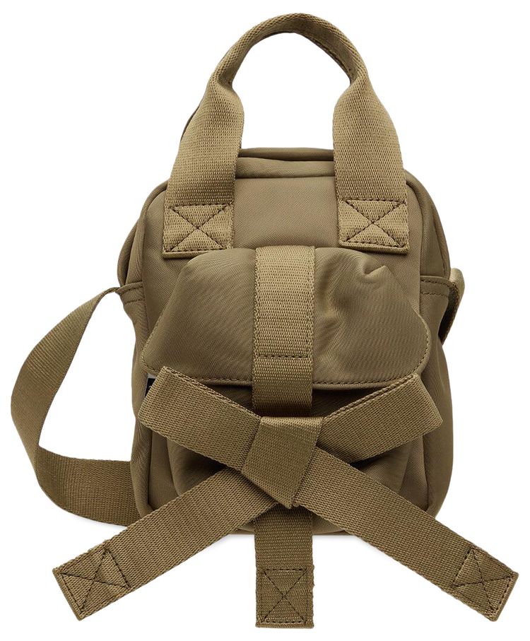 Simone Rocha Mini Classic Nylon Bow Crossbody Bag Green