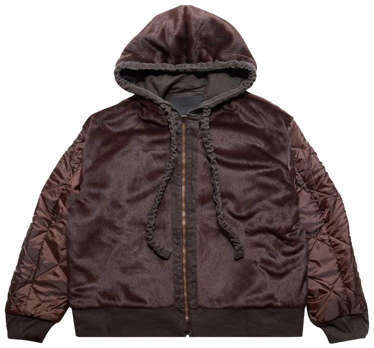 Ottolinger Reversible Furry Denim Jacket Brown