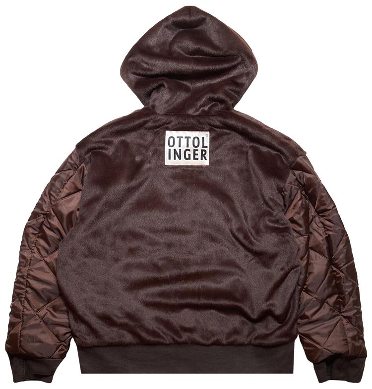 Ottolinger Reversible Furry Denim Jacket Brown