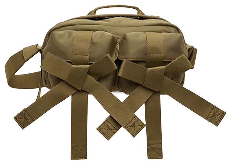 Simone Rocha Classic Nylon Bow Crossbody Bag Green