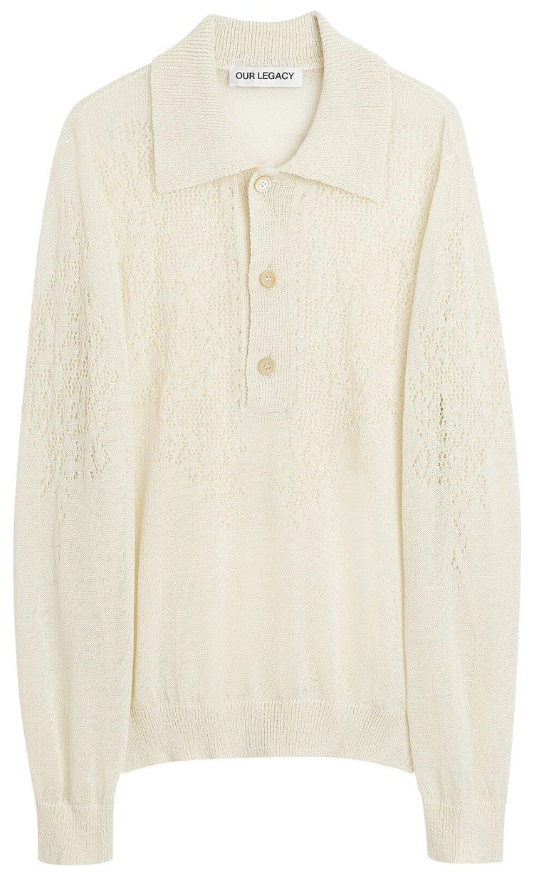 Our Legacy Big Piquet Polo Sweater Cream