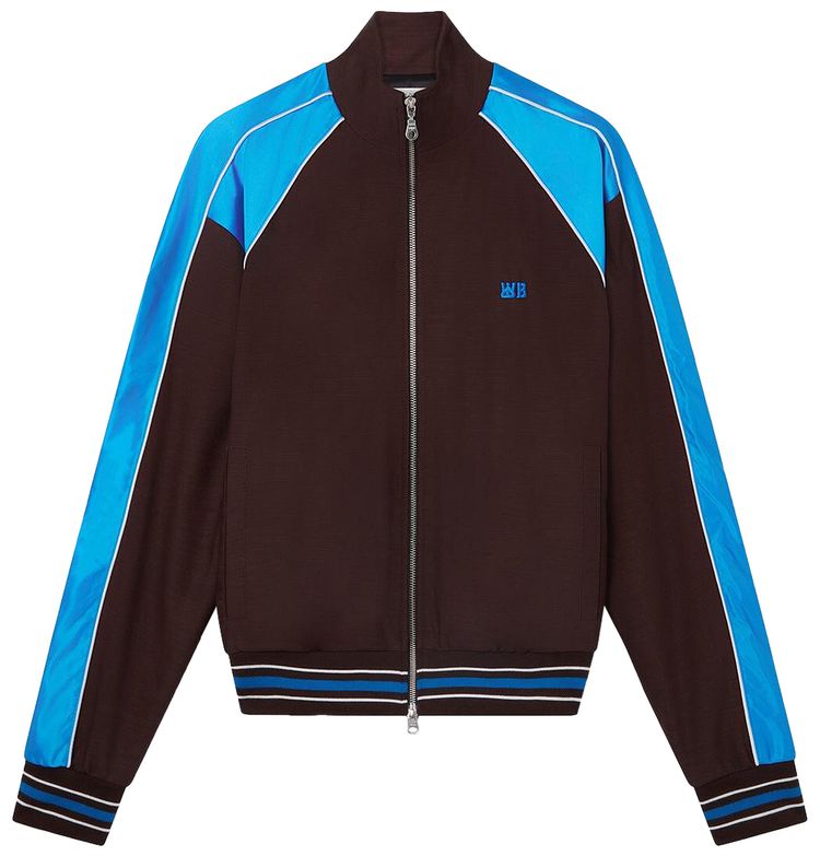 Wales Bonner Courage Zip Up Jacket Brown