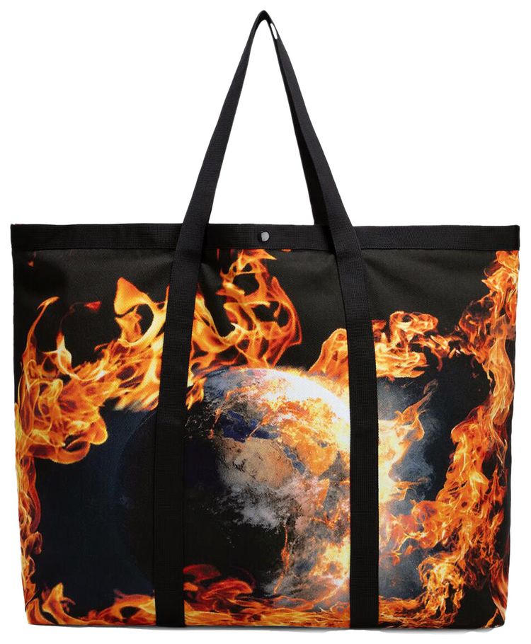Sky High Farm Workwear World Is Burning Tote Bag Multicolor