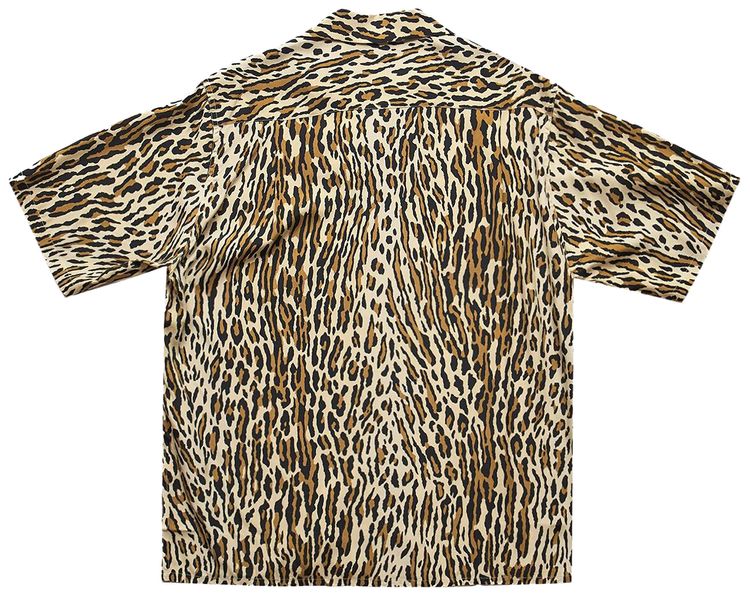 Wacko Maria Leopard Hawaiian Shirt Beige