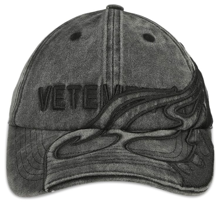 Vetements Blackout Flame Logo Cap Black