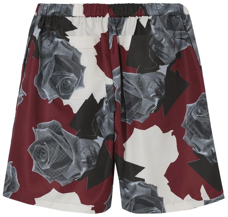 Undercover Graphic Tafetta Shorts Bordeaux