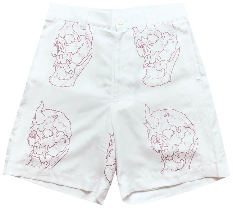 Wacko Maria x 56 Tattoo Studio Cuba Shorts White