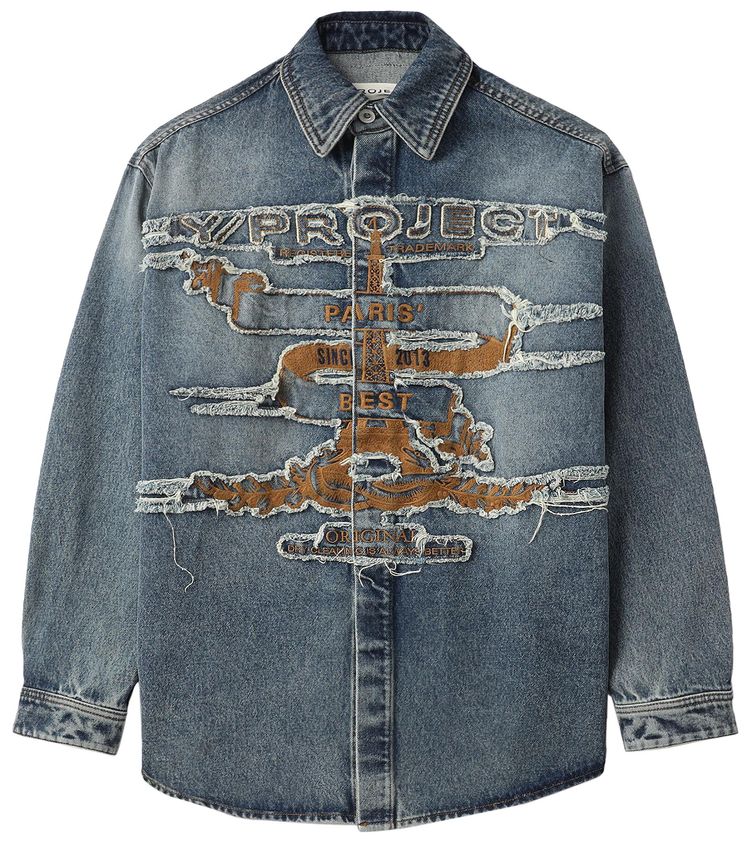 YProject Paris Best Patch Denim Shirt Blue