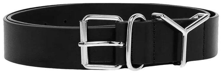YProject Logo Plaque Belt Black