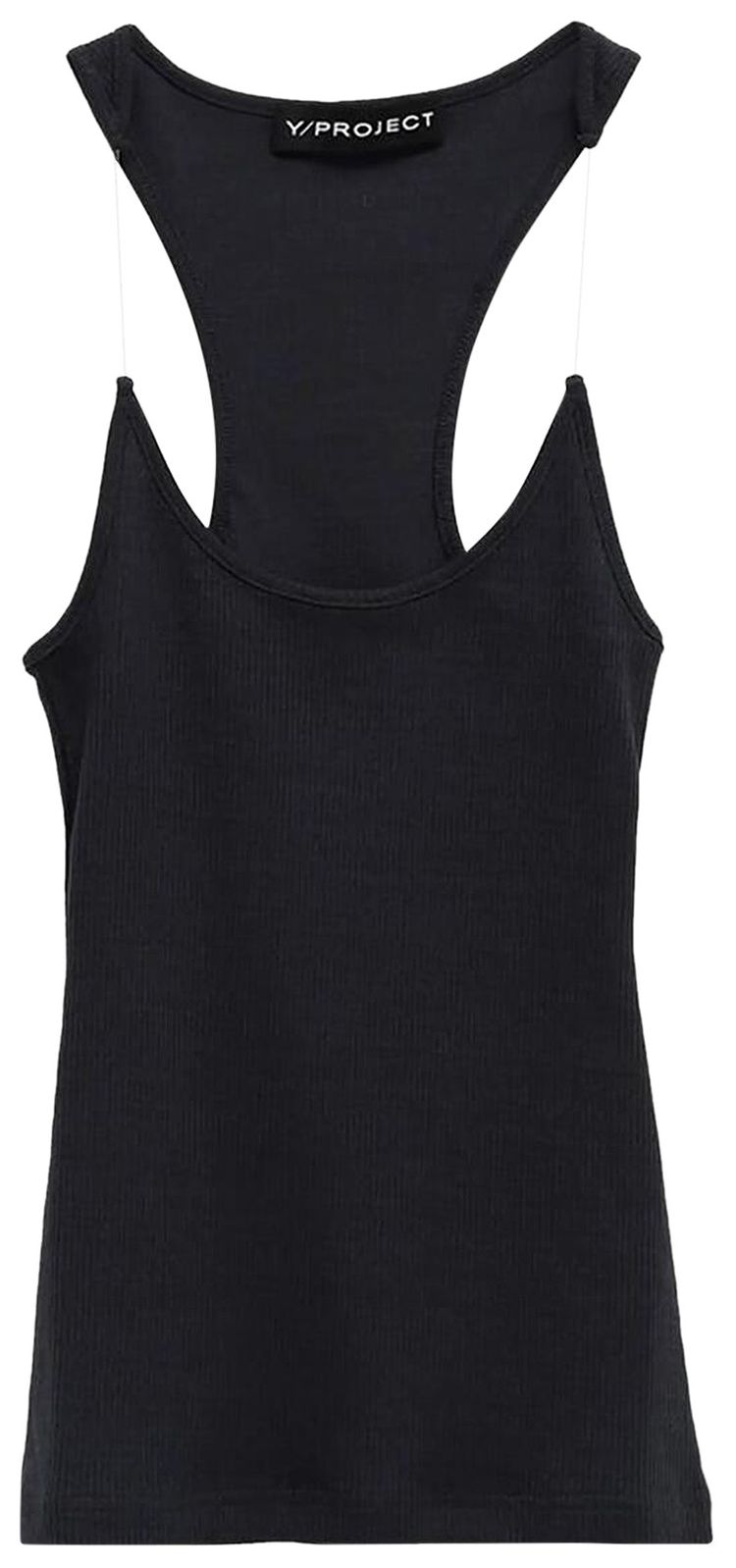 YProject Invisible Strap Tank Top Black