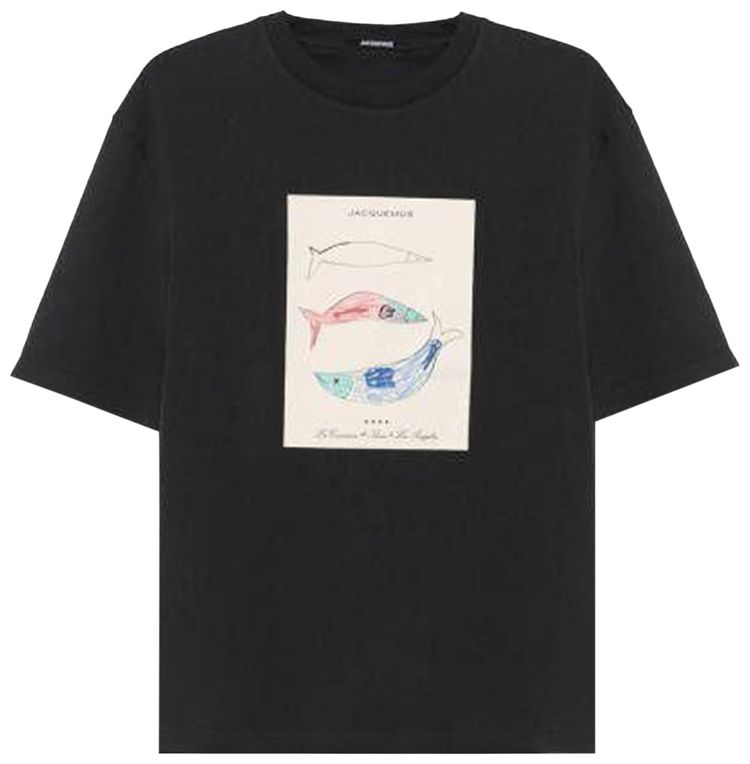 Jacquemus Postcard Printed T Shirt Arty Hotel Navy