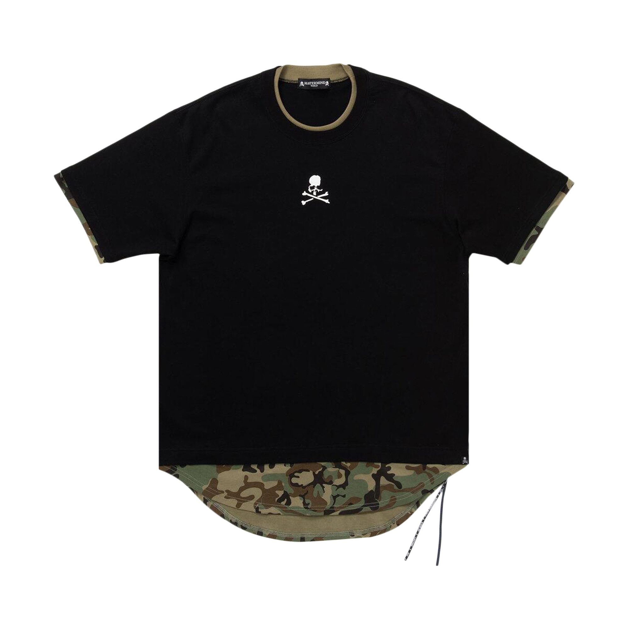 Tシャツ・カットソー mastermind JAPAN SS25 LAYERED TEE (MW25S14TS033 021 BLACK) Buy Mastermind World Layered Tee 'Black/Woodland' - MW25S14