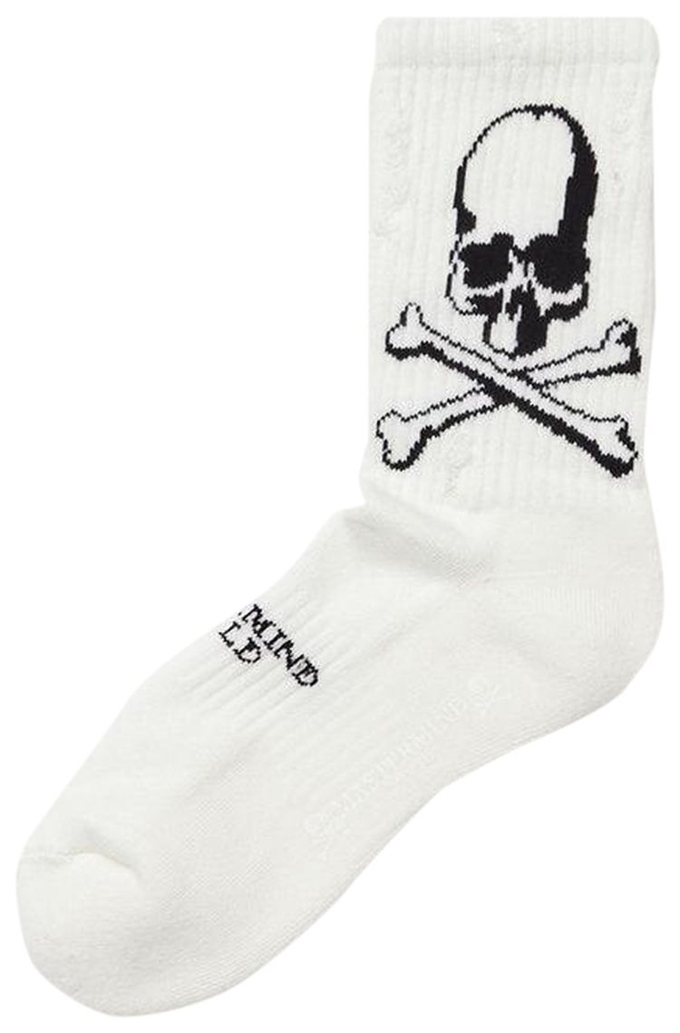 Mastermind World Distressed Crew Socks White
