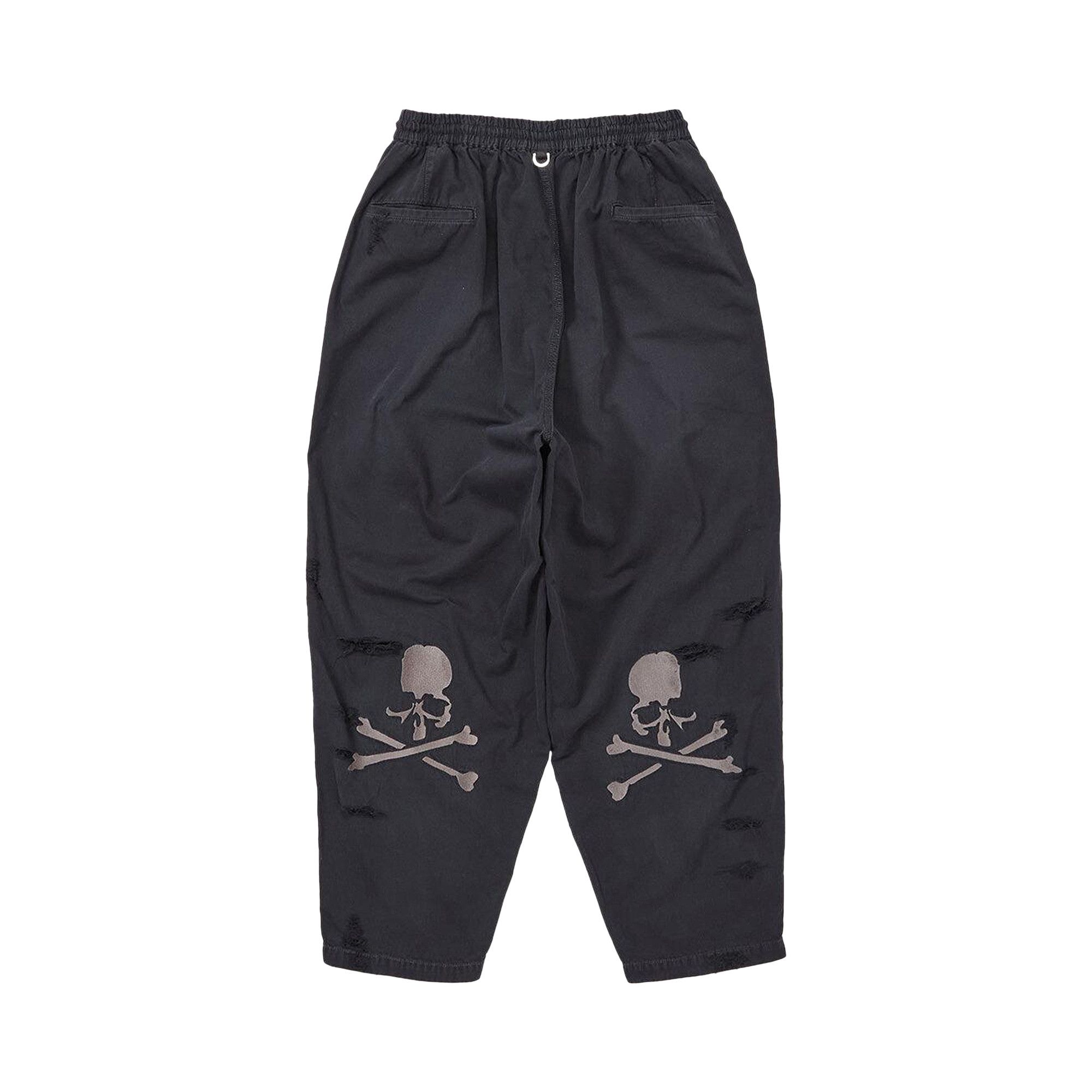 Buy Mastermind Distressed Wide Easy Denim Pants 'Black