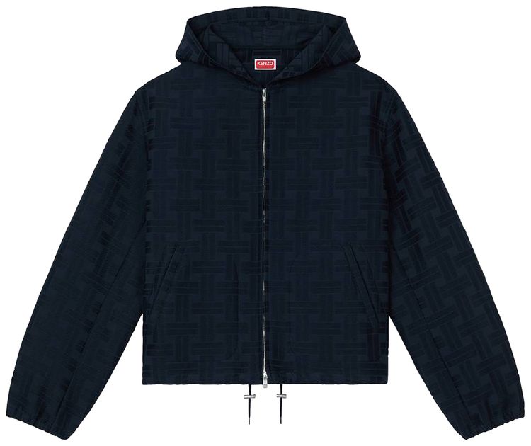 Kenzo Weave Hooded Shirt Blue