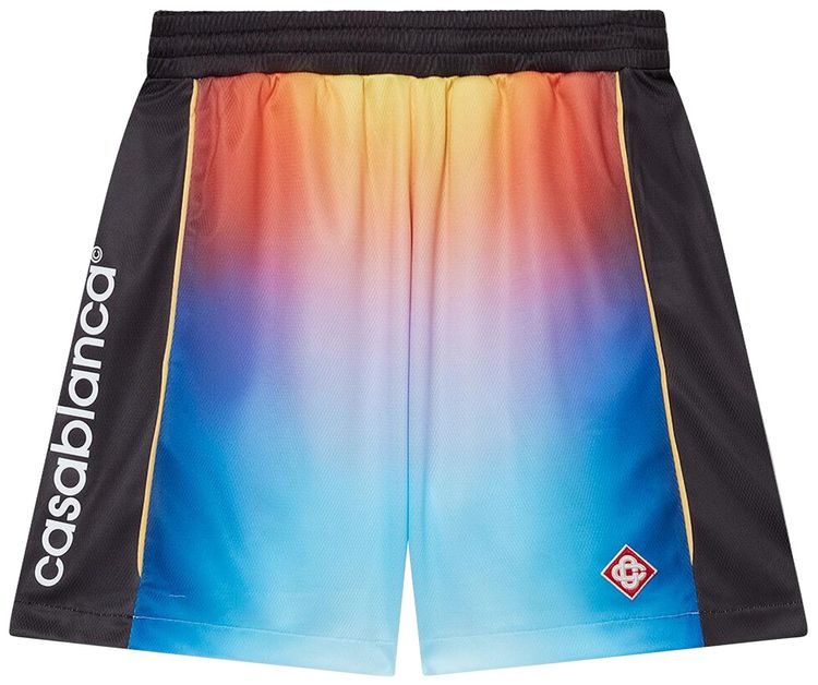 Casablanca Printed Football Shorts Gradient